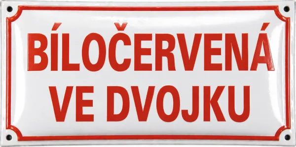 Smaltovaná uliční cedule. O-ulice 14